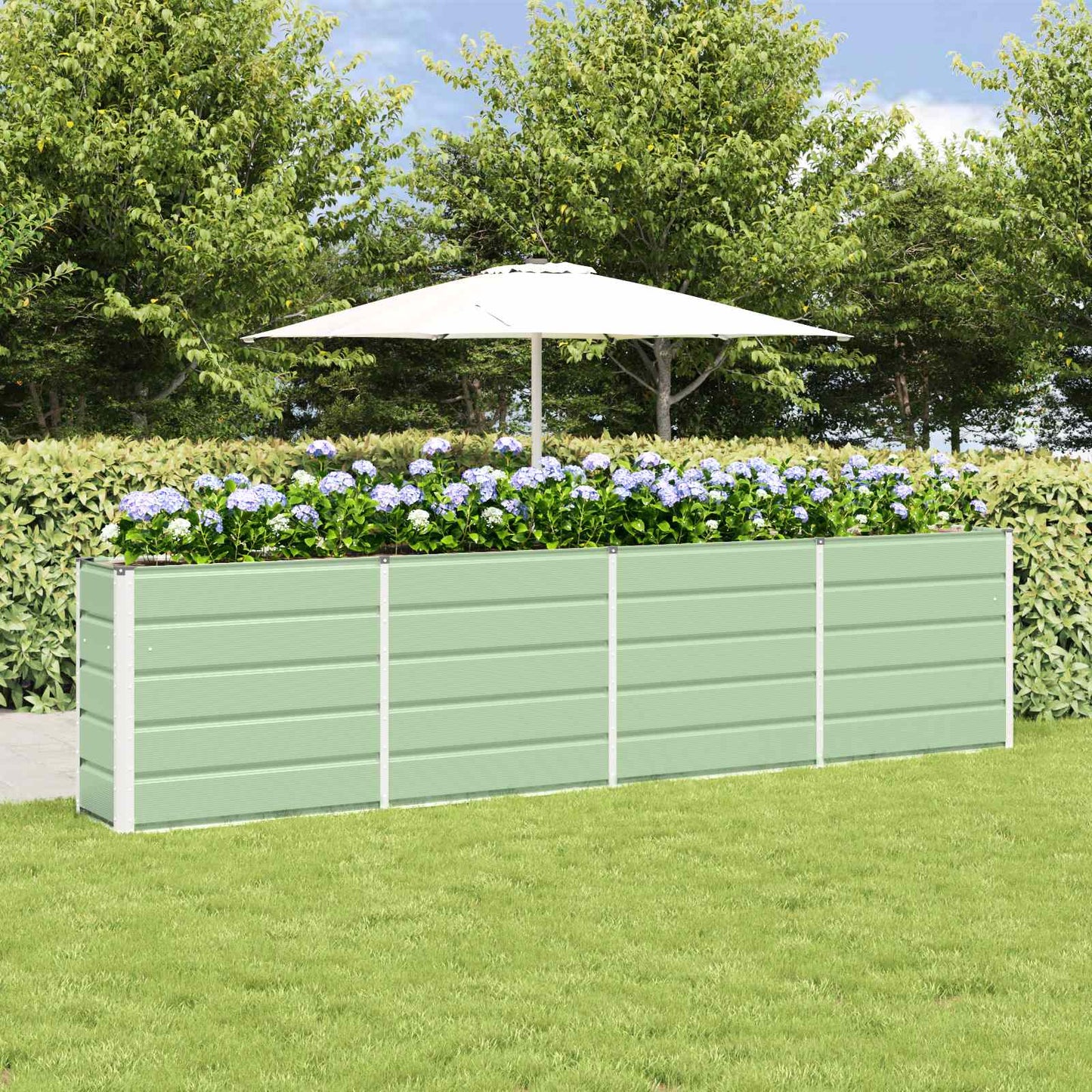 Fioriera Verde 160 x 40 x 75 cm Acciaio