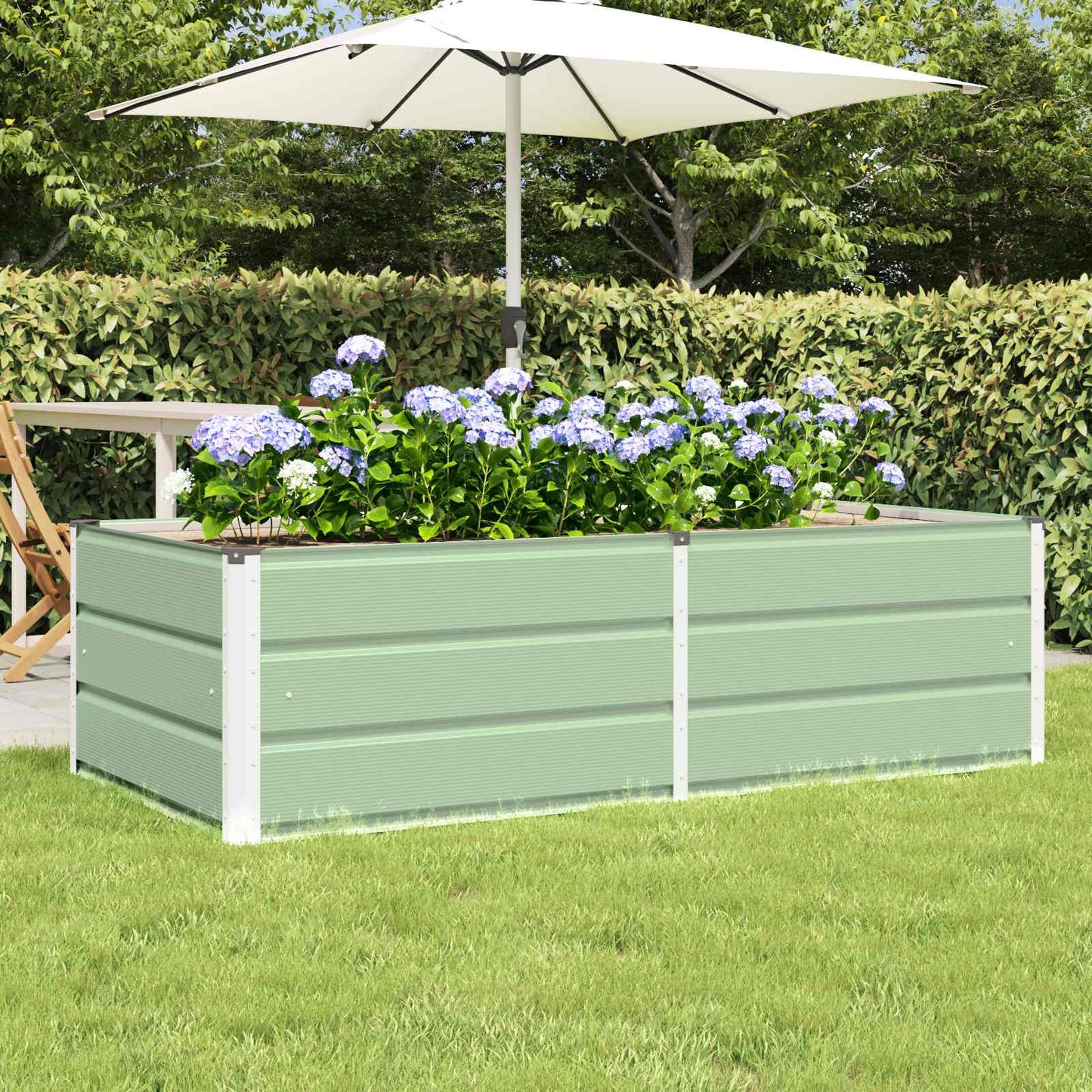 Fioriera Verde 160 x 80 x 45 cm Acciaio