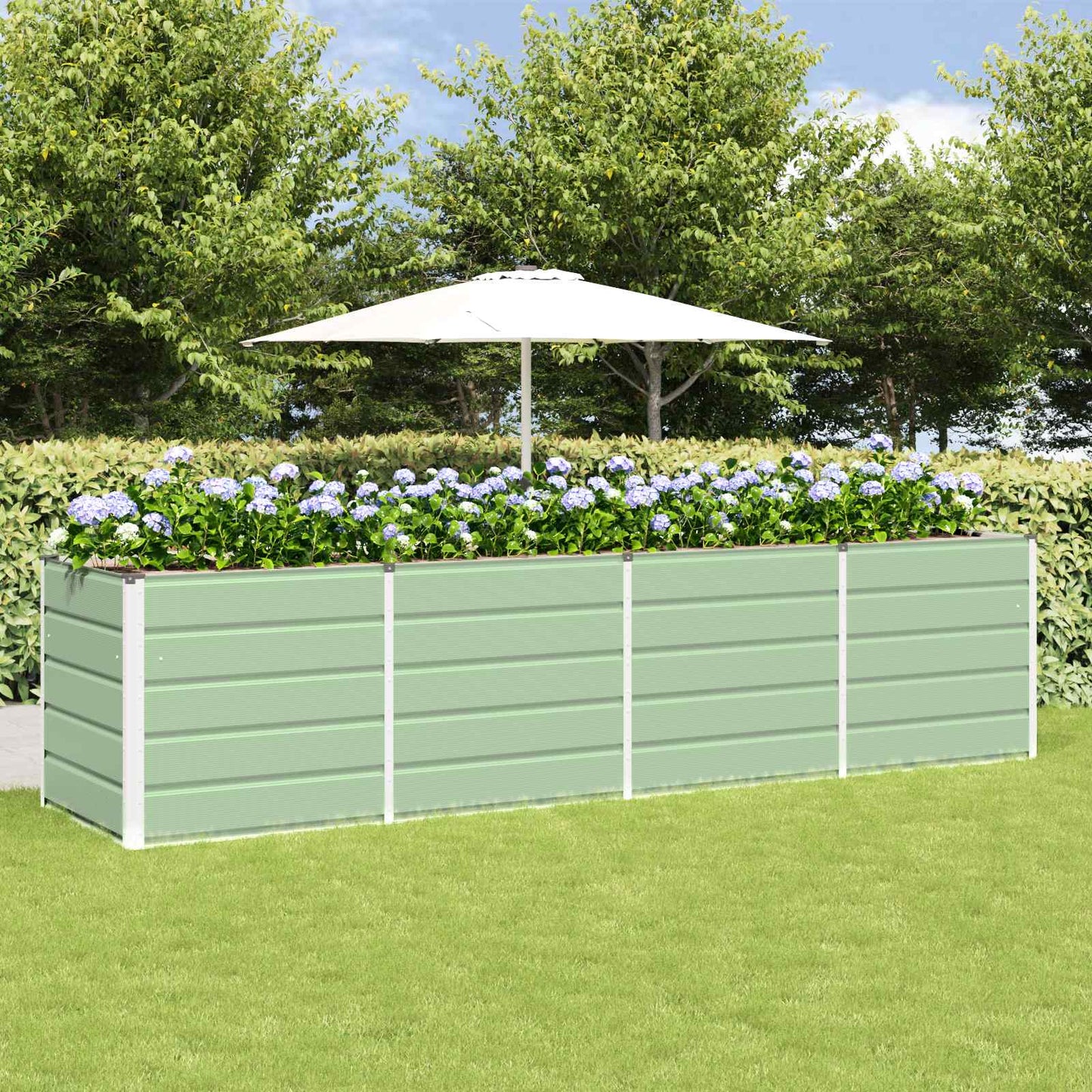 Fioriera Verde 240 x 80 x 75 cm Acciaio
