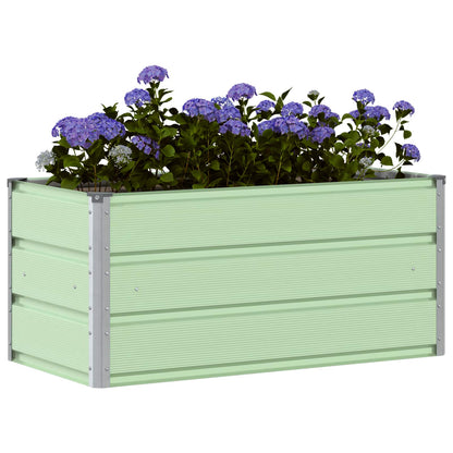 Fioriera Verde Pastello 100 x 50 x 45 cm Acciaio zincato