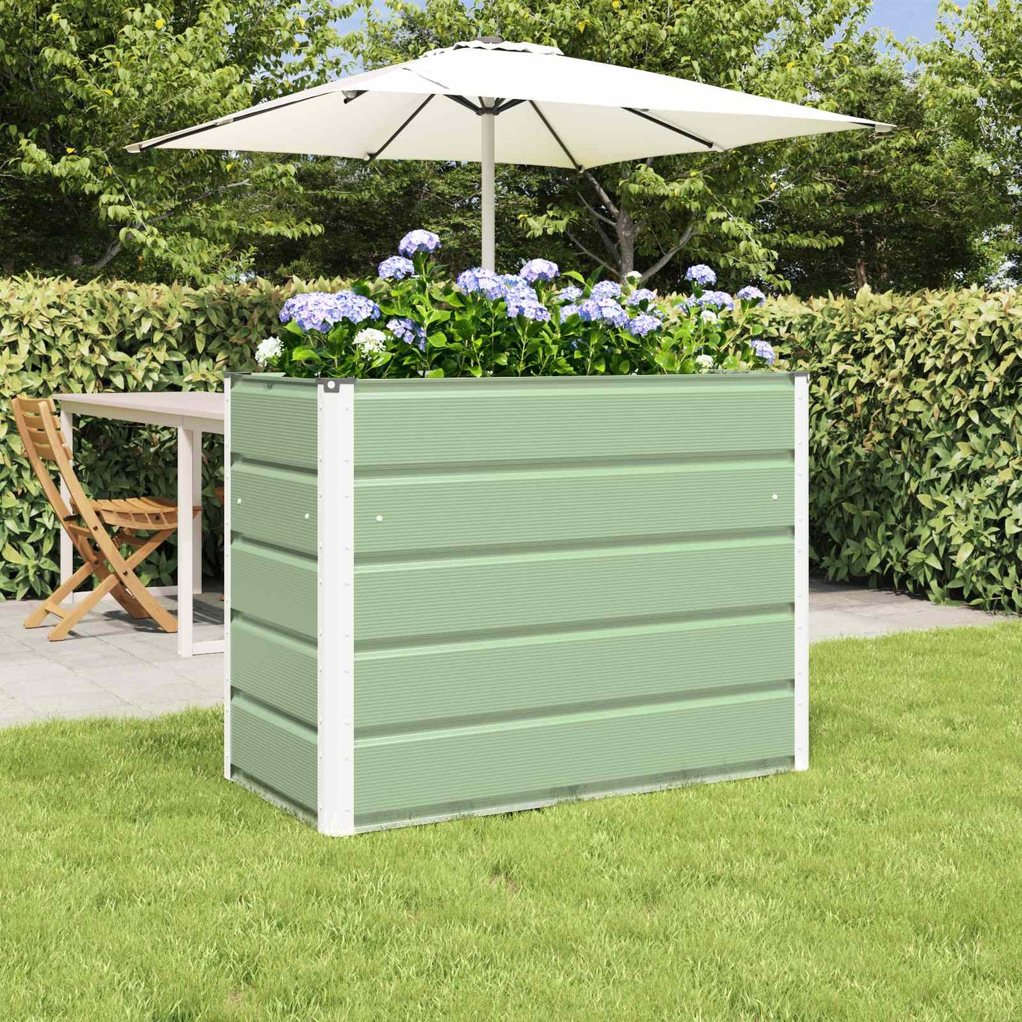 Fioriera Verde Pastello 480 x 50 x 45 cm Acciaio zincato