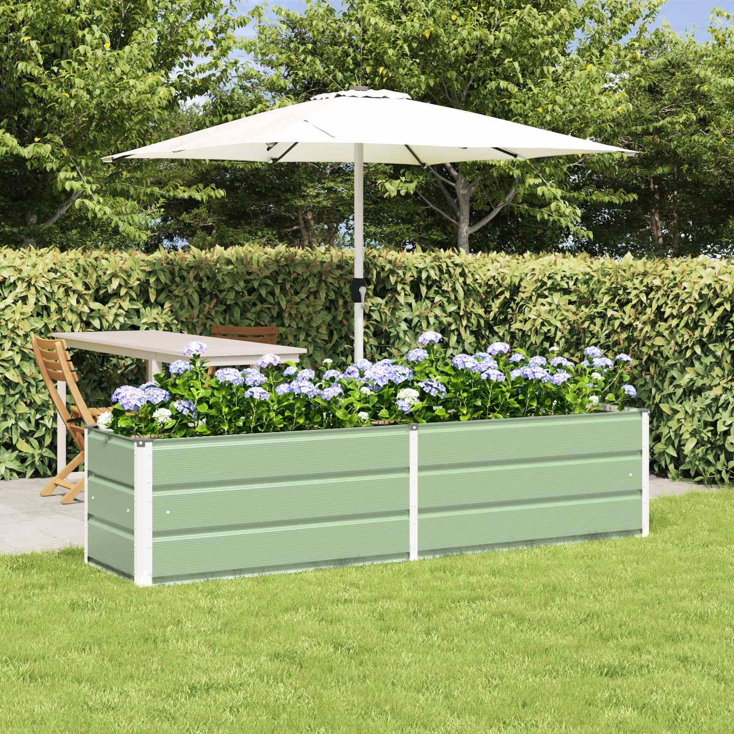 Fioriera Verde Pastello 480 x 50 x 45 cm Acciaio zincato