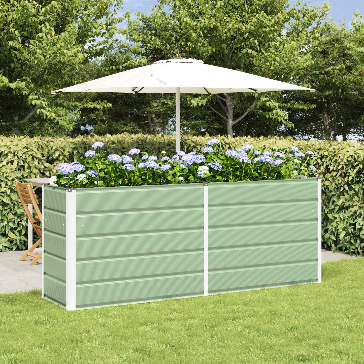 Fioriera Verde Pastello 480 x 50 x 45 cm Acciaio zincato