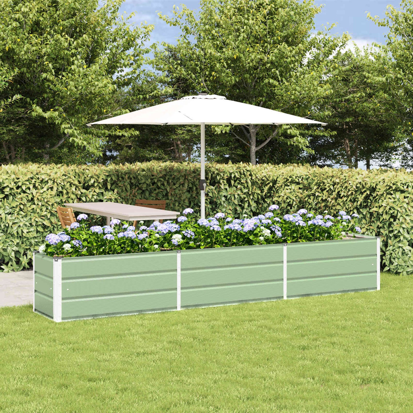 Fioriera Verde Pastello 480 x 50 x 45 cm Acciaio zincato