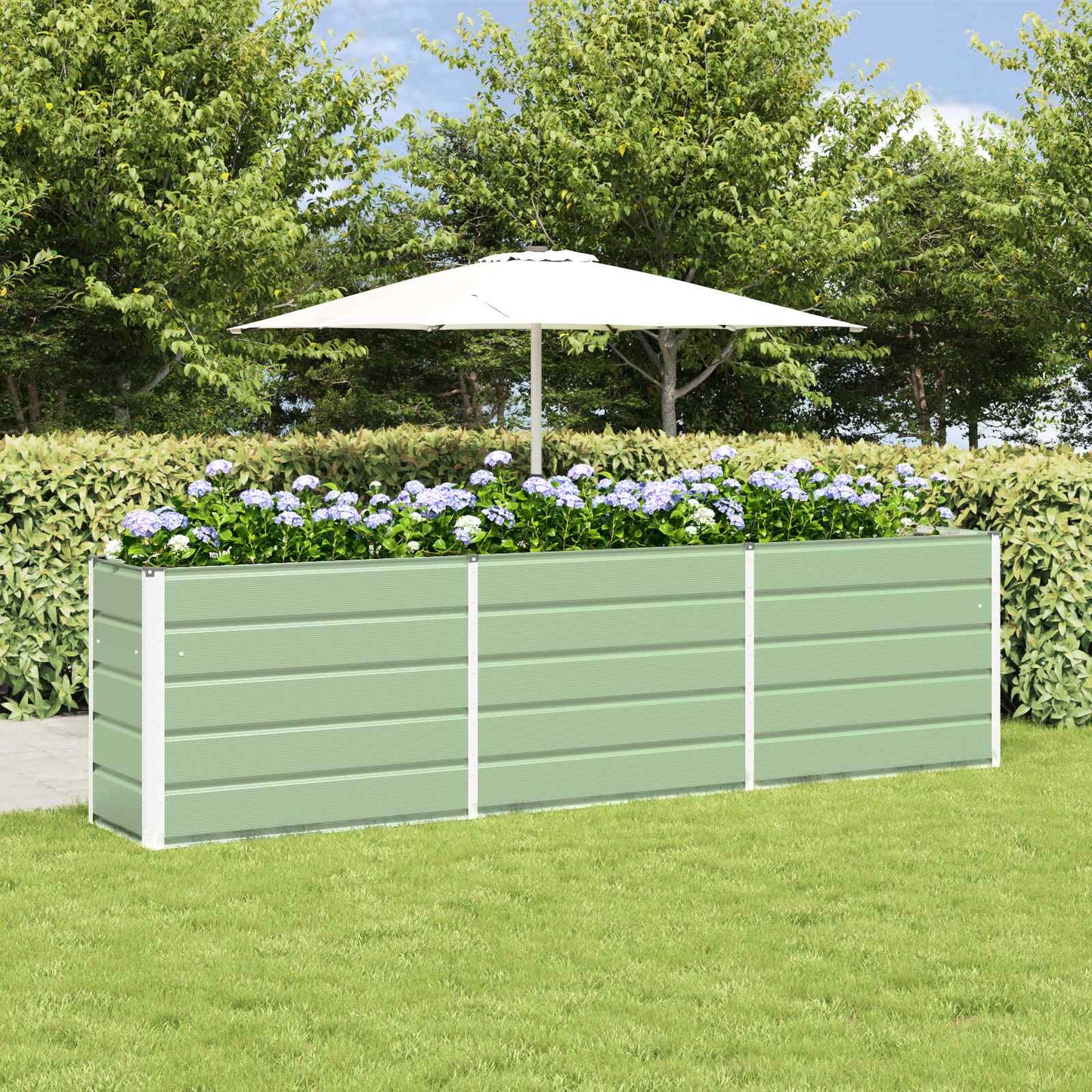 Fioriera Verde Pastello 480 x 50 x 45 cm Acciaio zincato