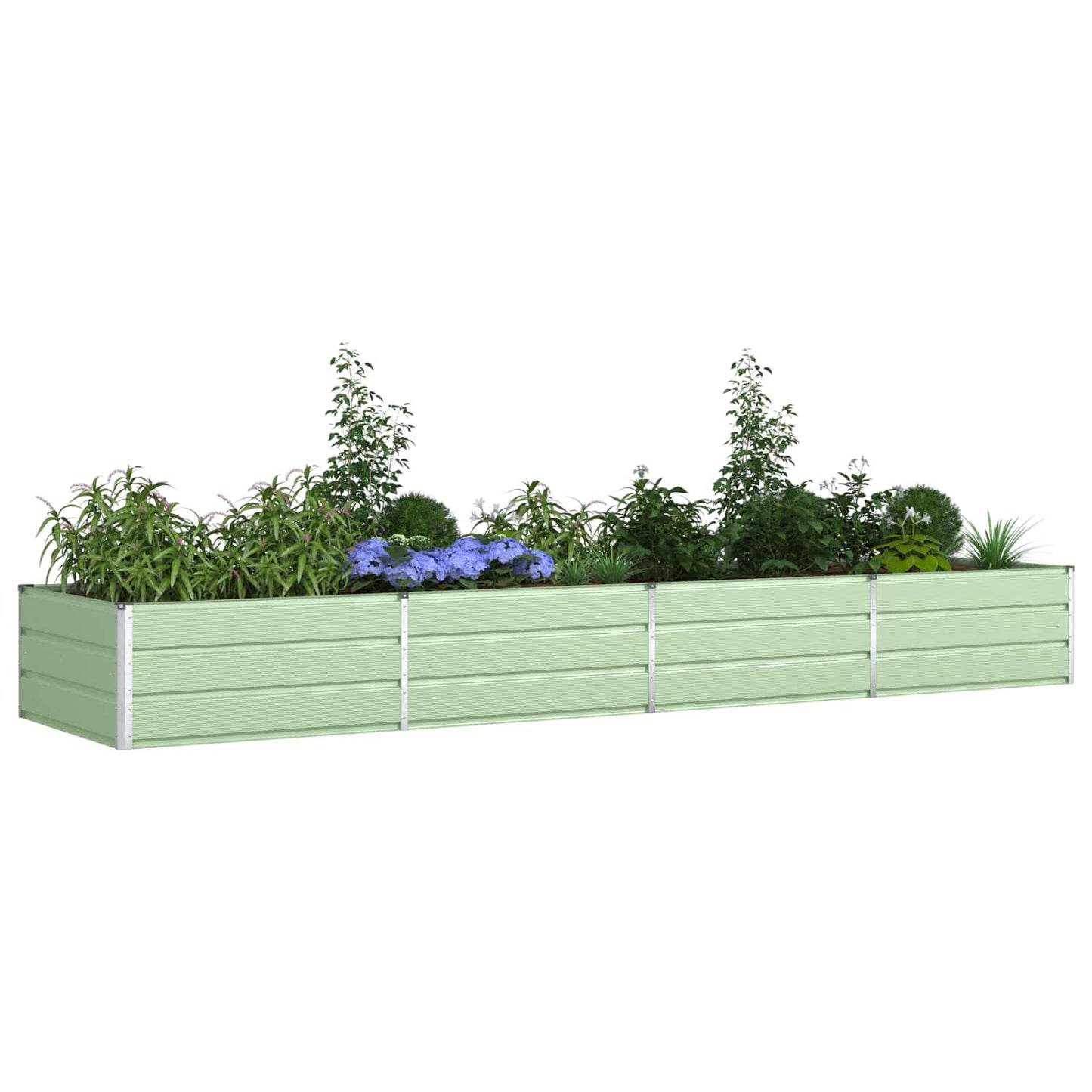 Fioriera Verde Pastello 385 x 100 x 45 cm Acciaio zincato