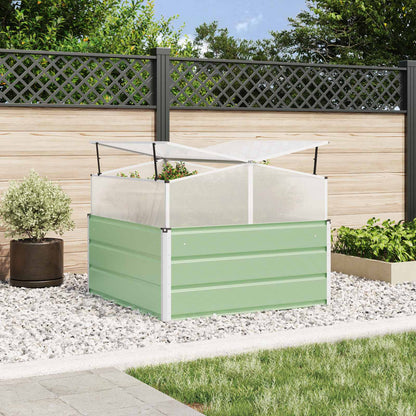 Fioriera Verde Pastello 100 x 100 x 77 cm Acciaio zincato