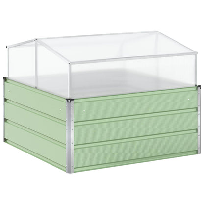 Fioriera Verde Pastello 100 x 100 x 77 cm Acciaio zincato