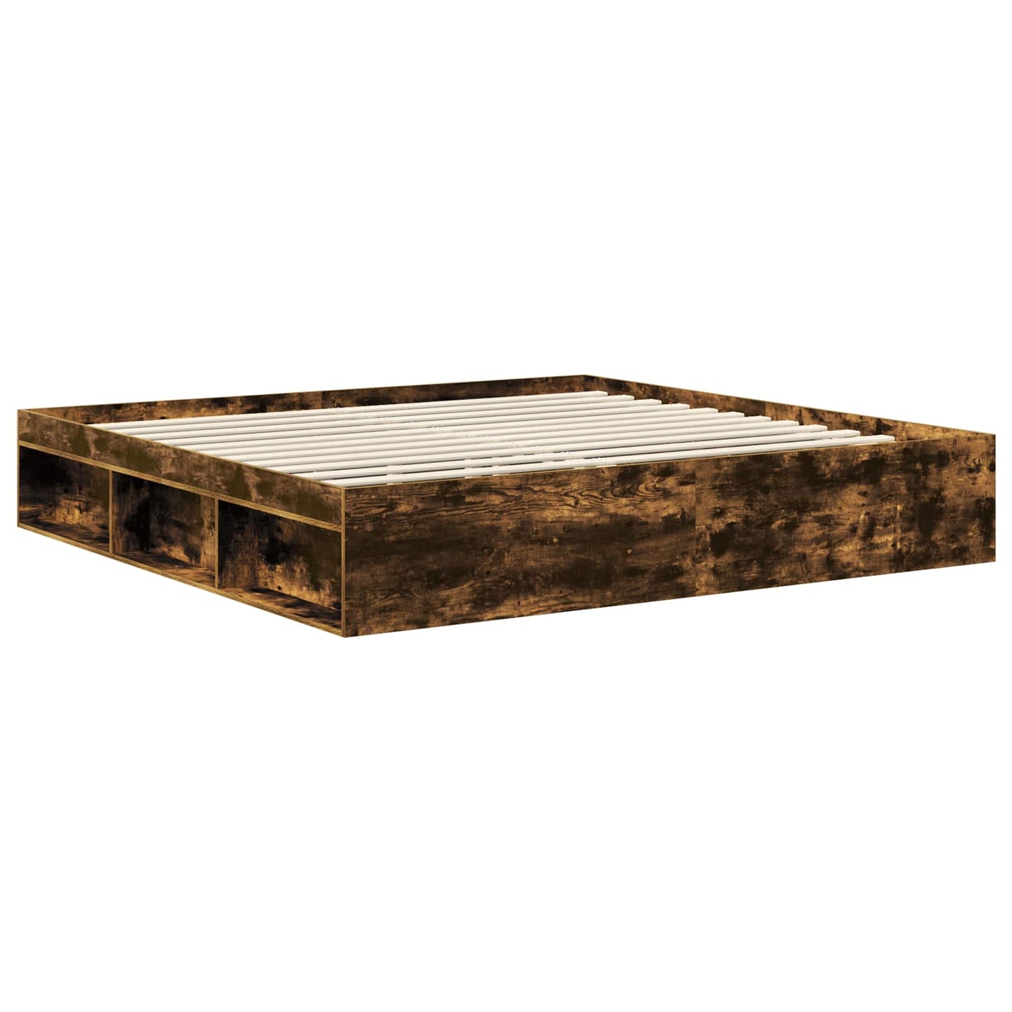 Struttura del letto Rovere fumÃ© 200 x 200 cm Pino massello