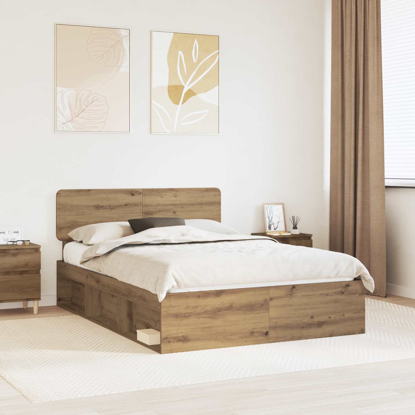 Struttura del letto Rovere artigianale 150 x 200 cm