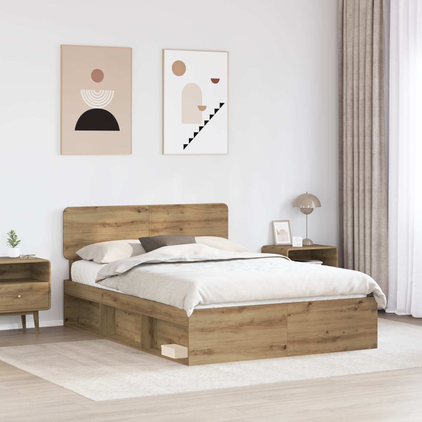 Struttura del letto Rovere artigianale 150 x 200 cm