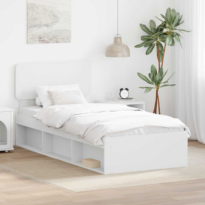 Struttura del letto Bianco 100 x 200 cm Pino massello