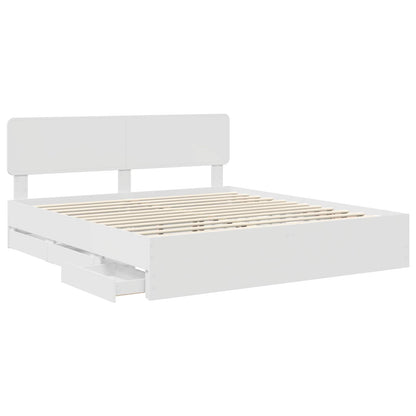 Struttura del letto Bianco 200 x 200 cm Legno Ingegnerizzato