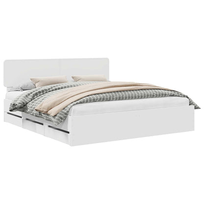 Struttura del letto Bianco 180 x 200 cm Legno Ingegnerizzato