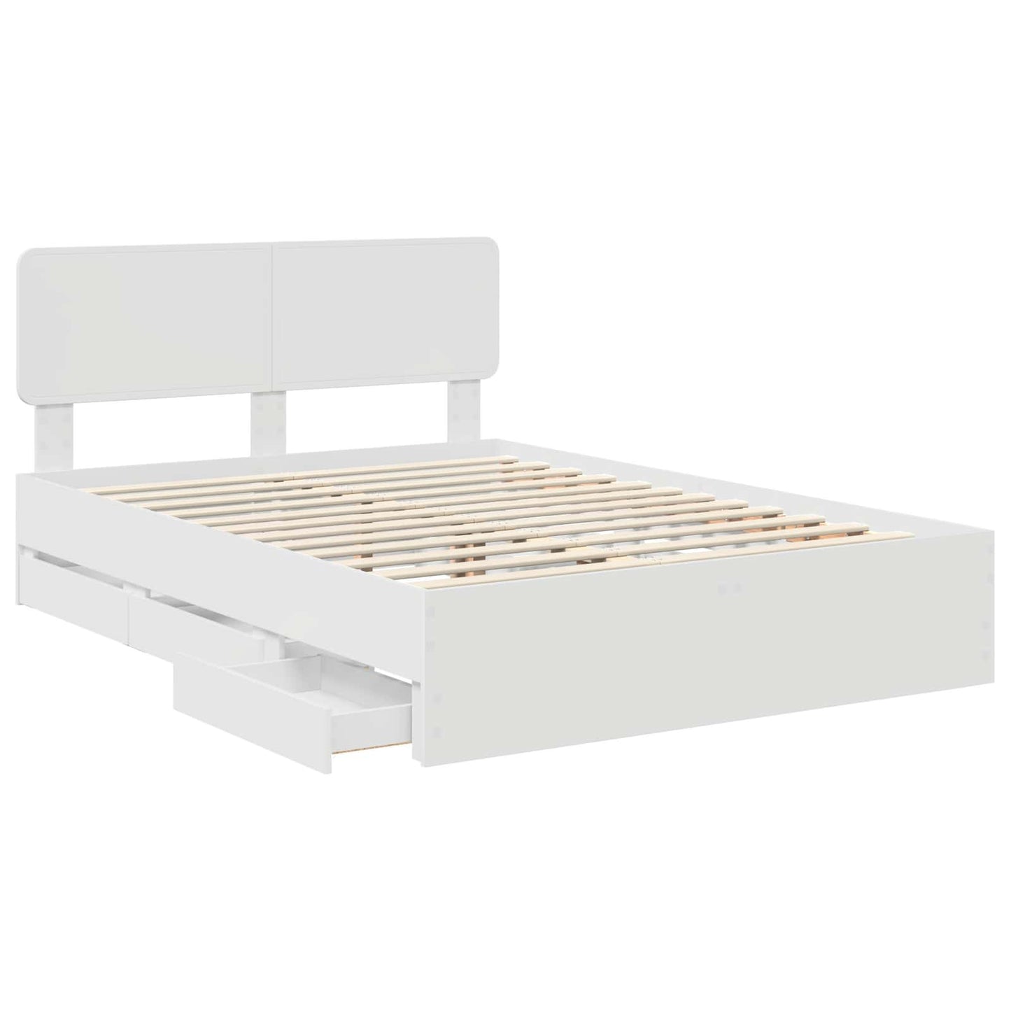 Struttura del letto Bianco 150 x 200 cm Legno Ingegnerizzato