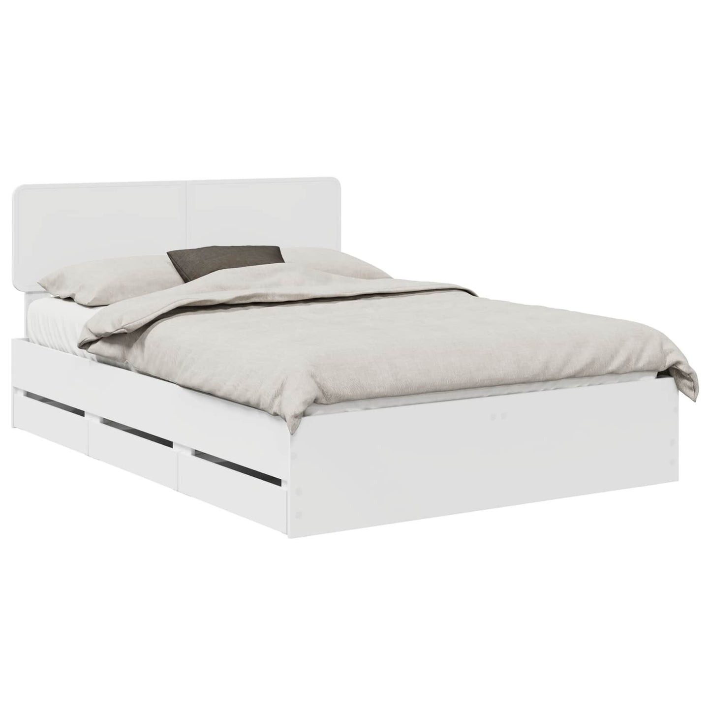 Struttura del letto Bianco 140 x 190 cm Legno Ingegnerizzato