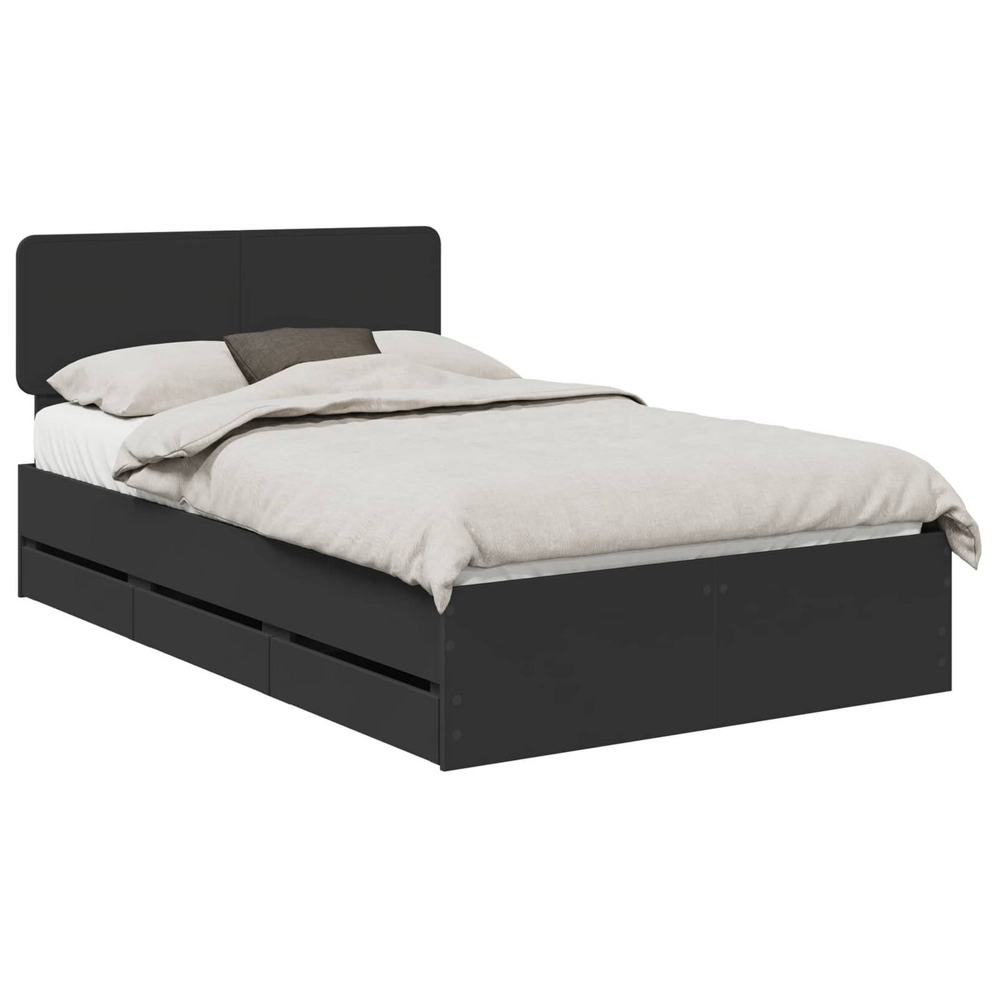 Struttura del letto Nero 120 x 190 cm Legno Ingegnerizzato