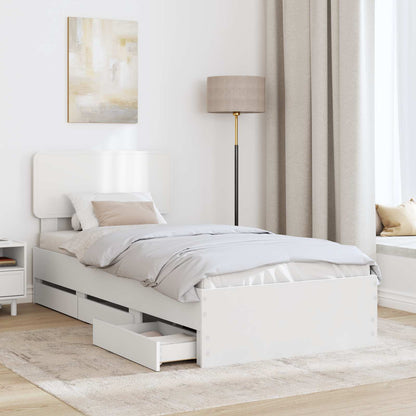 Struttura del letto Bianco 100 x 200 cm Legno Ingegnerizzato