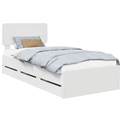 Struttura del letto Bianco 100 x 200 cm Legno Ingegnerizzato