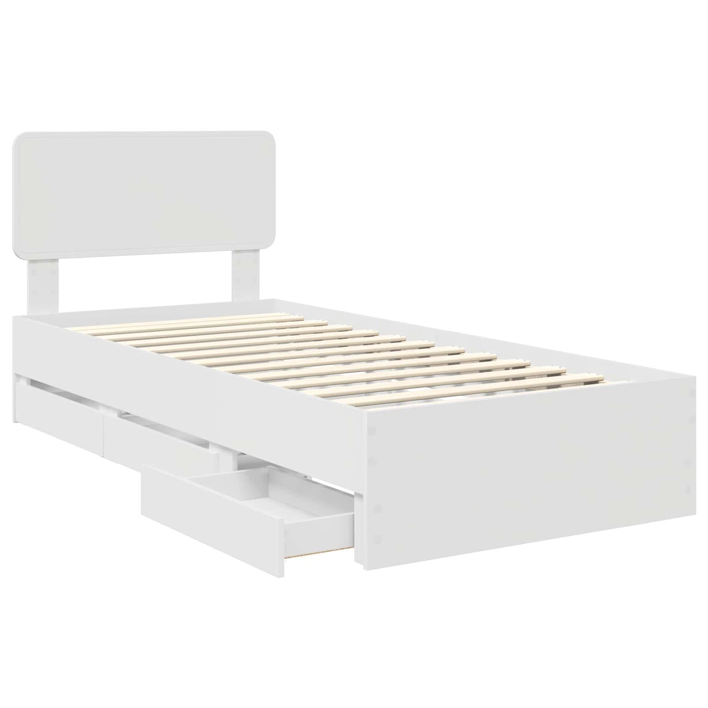 Struttura del letto Bianco 90 x 190 cm Legno Ingegnerizzato