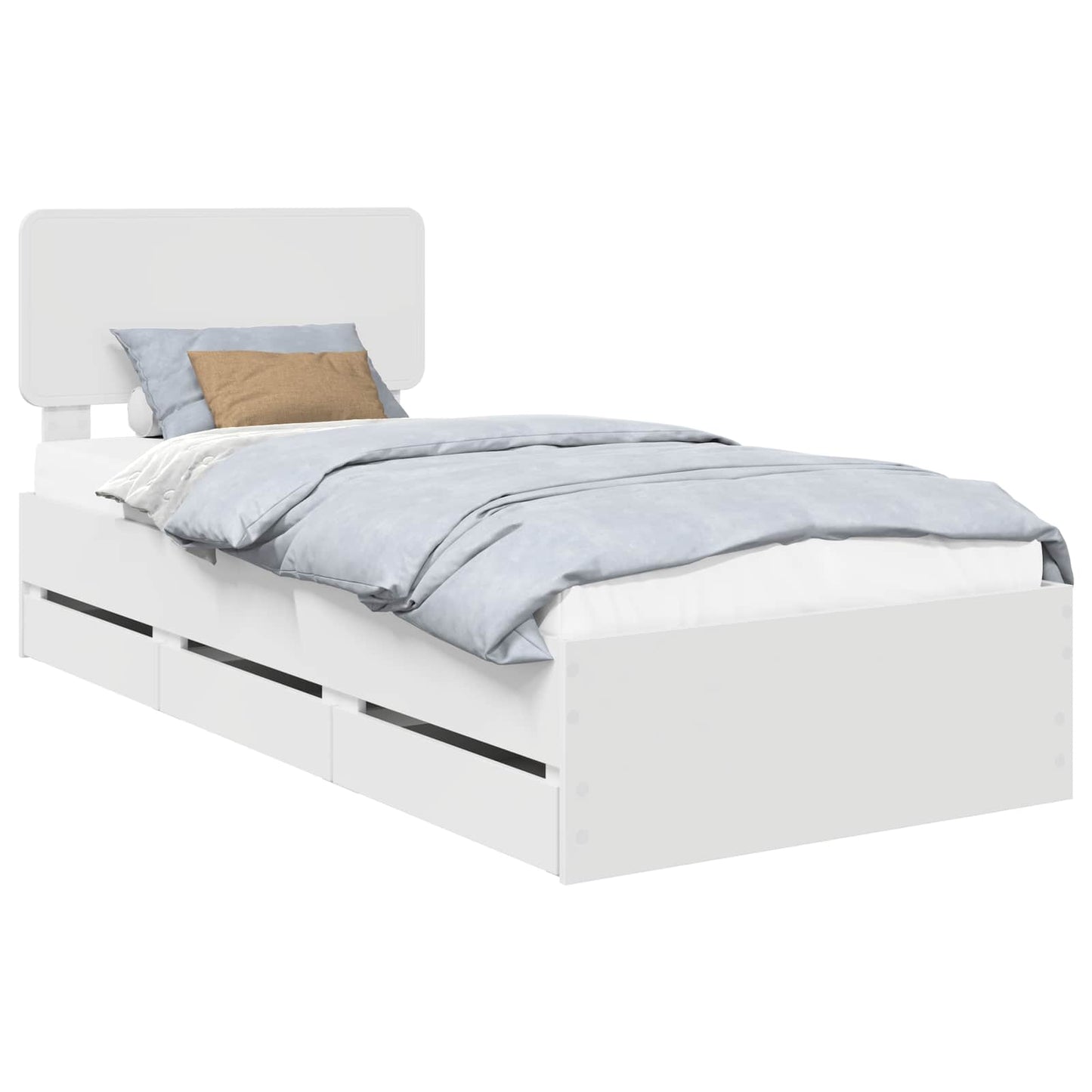Struttura del letto Bianco 75 x 190 cm Legno Ingegnerizzato