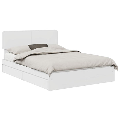 Letto con Contenitore Bianco 160 x 200 cm Legno multistrato