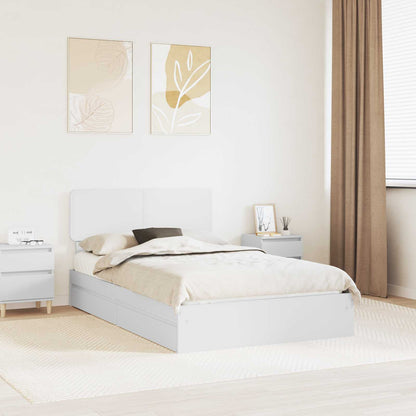 Letto con Contenitore Bianco 120 x 190 cm Legno multistrato