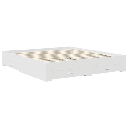 Struttura del letto Bianco 180 x 200 cm Legno multistrato