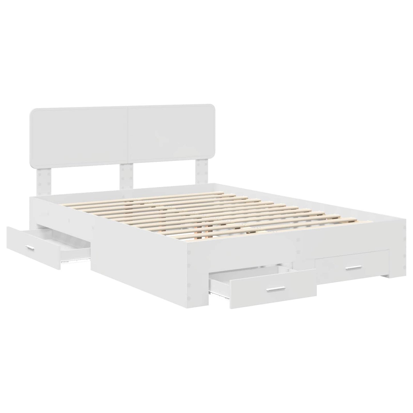 Struttura del letto Bianco 160 x 200 cm Legno multistrato