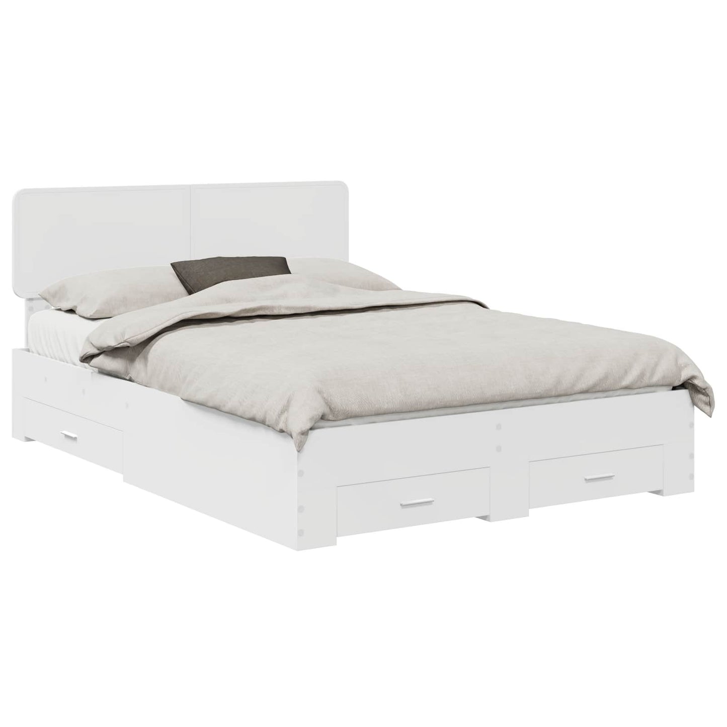 Struttura del letto Bianco 150 x 200 cm Legno multistrato