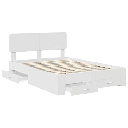 Struttura del letto Bianco 150 x 200 cm Legno multistrato