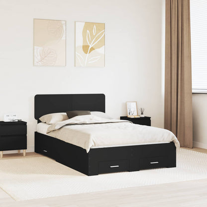 Struttura del letto Nero 135 x 190 cm Legno multistrato