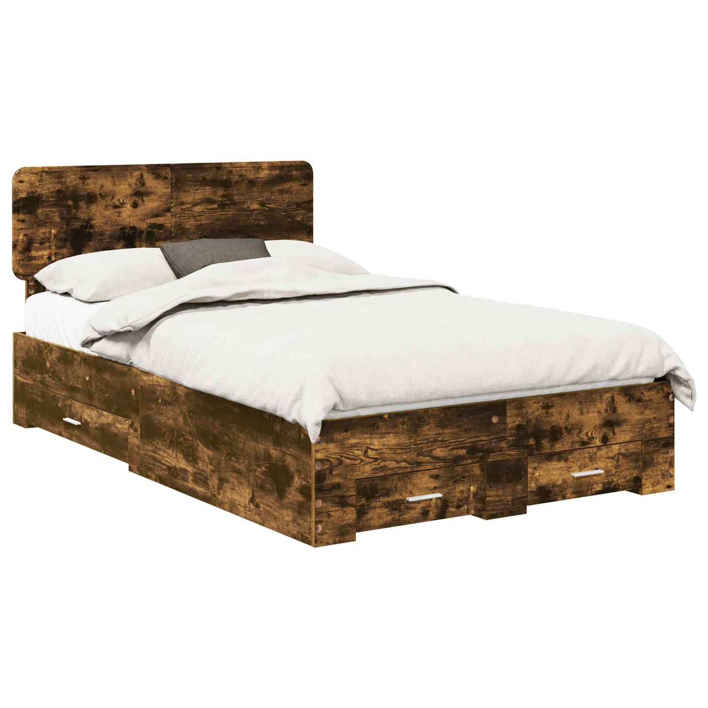 Struttura del letto Rovere fumÃ© 135 x 190 cm Legno multistrato
