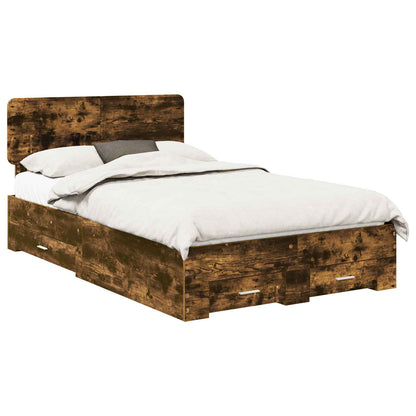 Struttura del letto Rovere fumÃ© 120 x 200 cm Legno multistrato