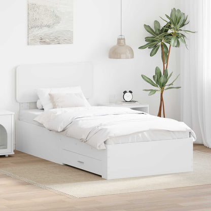 Struttura del letto Bianco 100 x 200 cm Legno multistrato