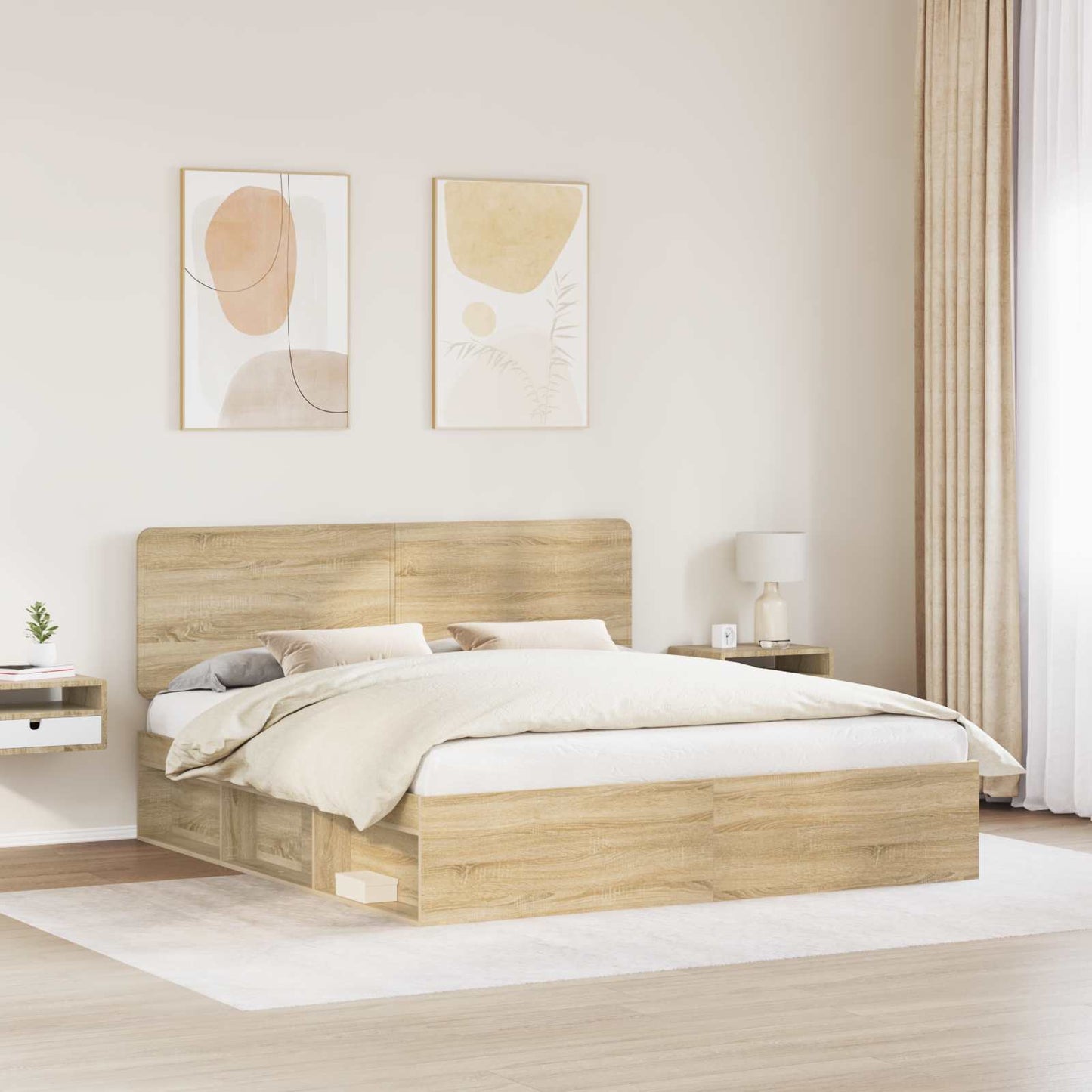 Struttura del letto Sonoma 200 x 200 cm Pino massello