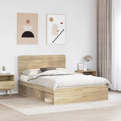 Struttura del letto Rovere Sonoma 150 x 200 cm Pino massello