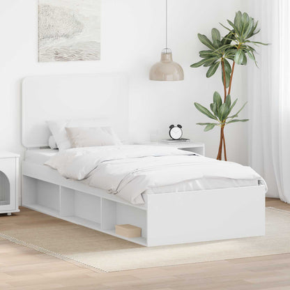 Struttura del letto Bianco 100 x 200 cm Pino massello