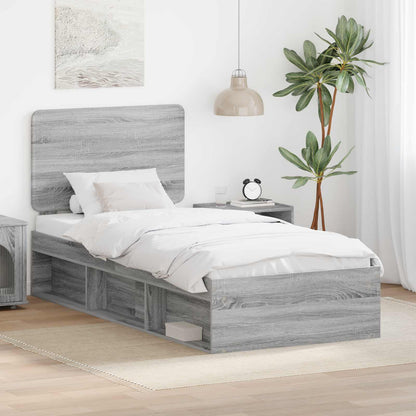 Struttura del letto Grigio Sonoma 100 x 200 cm Pino massello