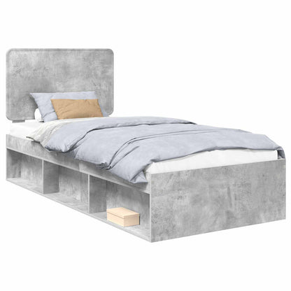 Struttura del letto Grigio ConcretÃ¨ 90 x 190 cm Pino massello