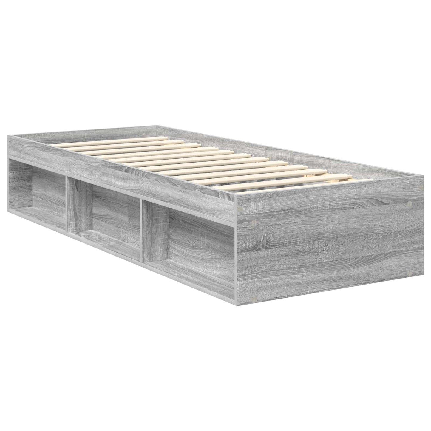 Struttura del letto Grigio Sonoma 75 x 190 cm Pino massello