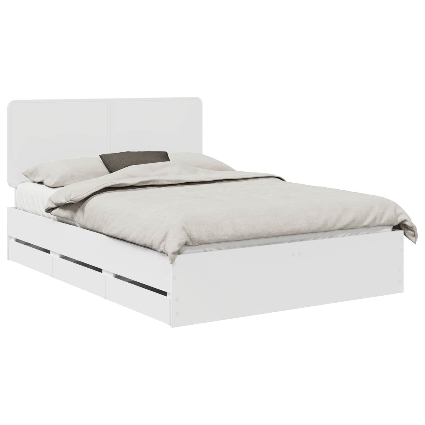 Struttura del letto Bianco 150 x 200 cm Legno Ingegnerizzato