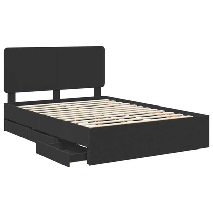 Struttura del letto Nero 150 x 200 cm Legno Ingegnerizzato