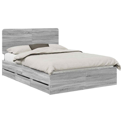 Struttura del letto con cassetto Grigio Sonoma 140 x 200 cm