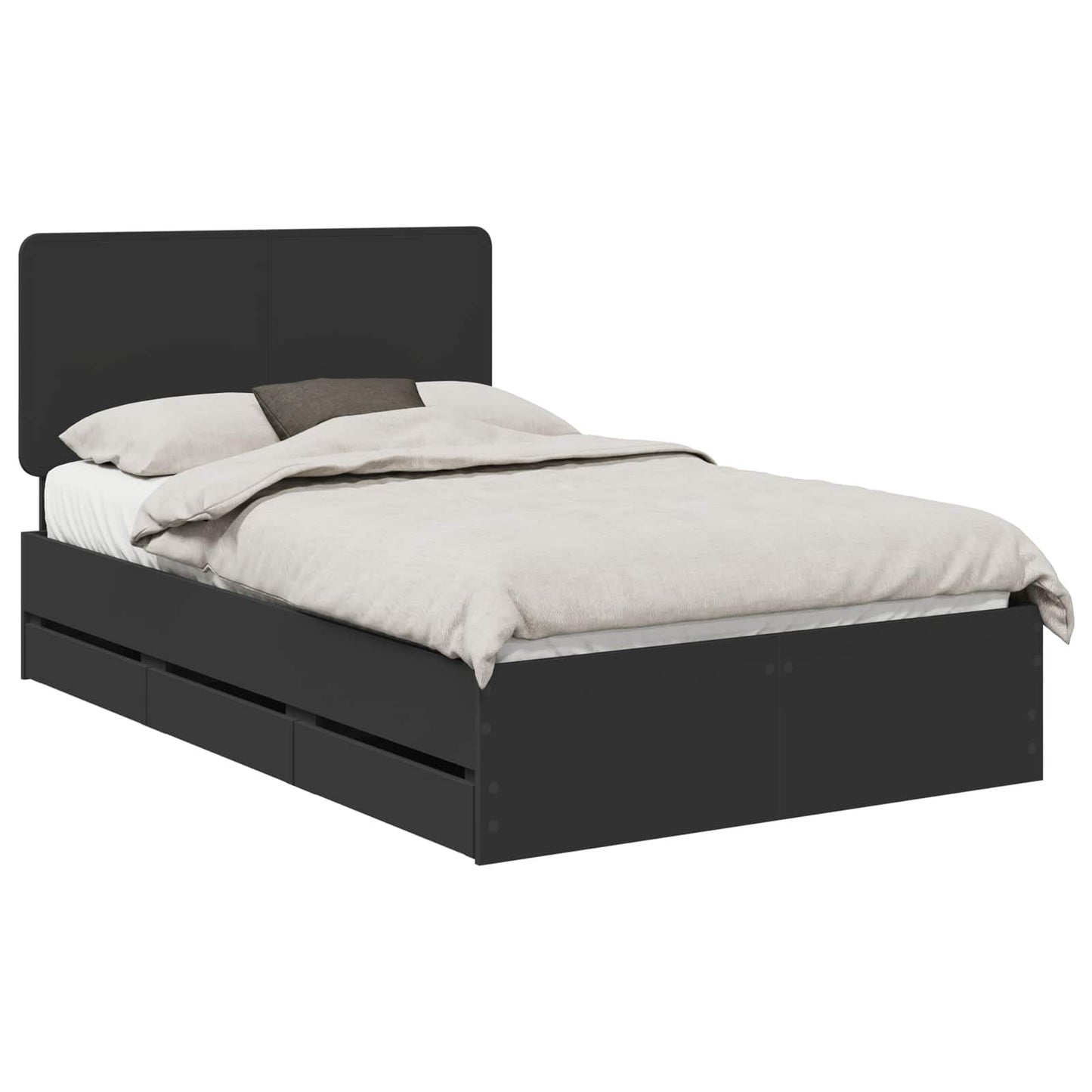 Struttura del letto Nero 120 x 190 cm Legno Ingegnerizzato