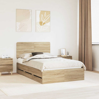 Struttura del letto con cassetto Rovere Sonoma 120 x 190 cm