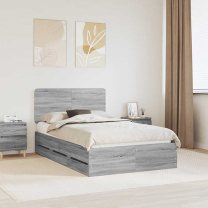 Struttura del letto con cassetto Grigio Sonoma 120 x 190 cm