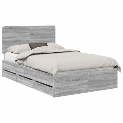 Struttura del letto con cassetto Grigio Sonoma 120 x 190 cm