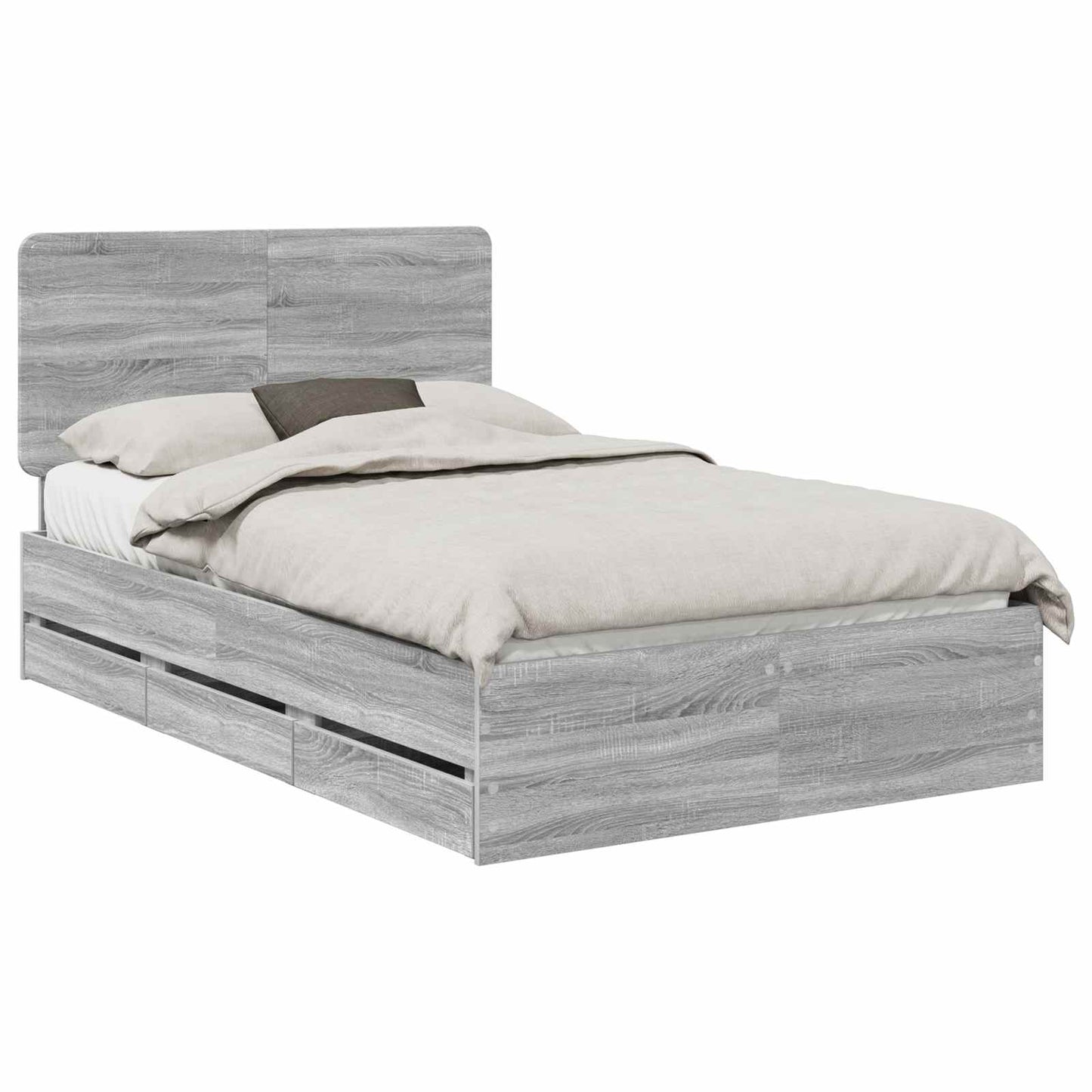 Struttura del letto con cassetto Grigio Sonoma 120 x 200 cm