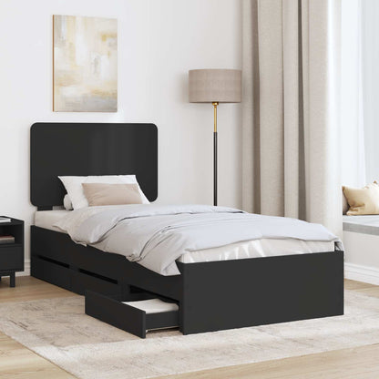 Struttura del letto Nero 90 x 200 cm Legno Ingegnerizzato